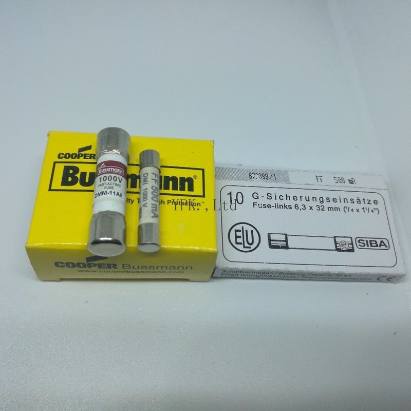 推荐1pair=DMM-11AR+ SIBA FF500MA 1000VAC/DC FUSE FOR FLUKE