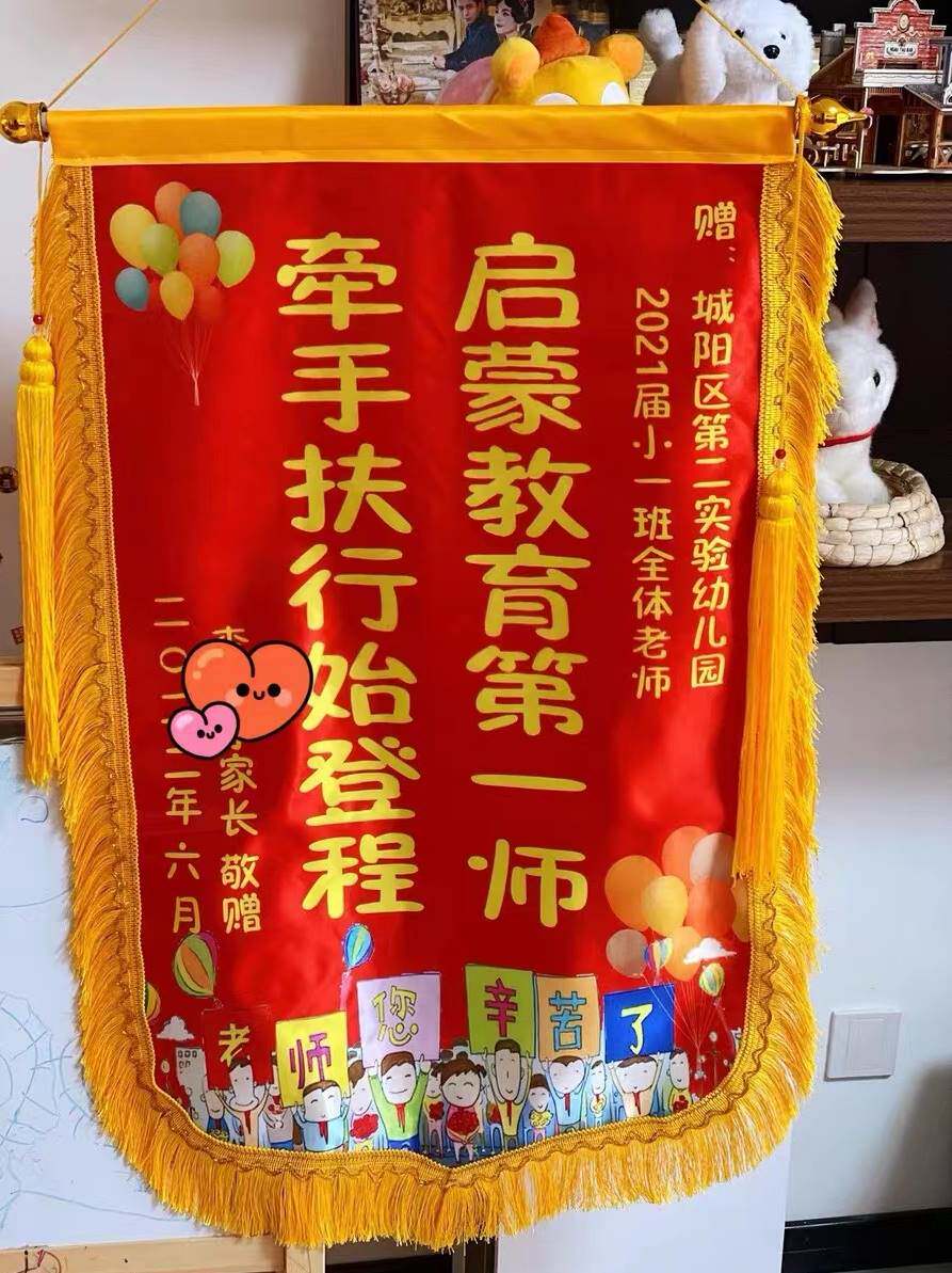 锦旗定做b感谢幼儿园老师毕业彩色照片创意个性送园长教师礼物定