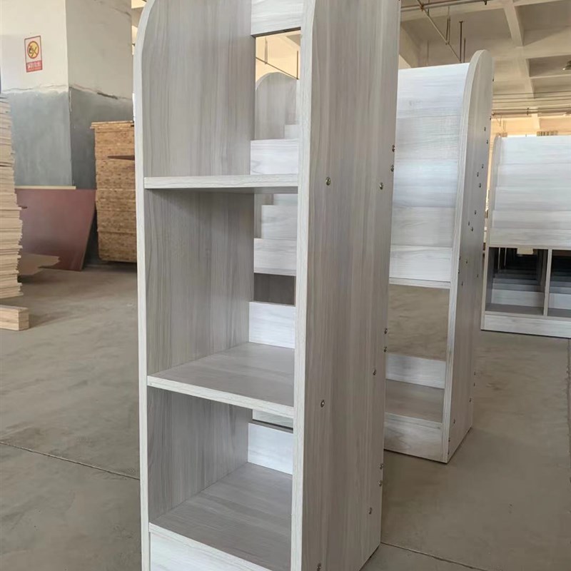 W8儿童书架绘本架落地置物架书柜原木家用免安装小型X实木收纳架