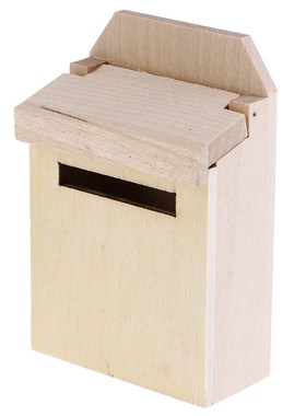 1/12 Dollhouse Miniature Mini Wooden Mailbox  Model  4.6*2.6