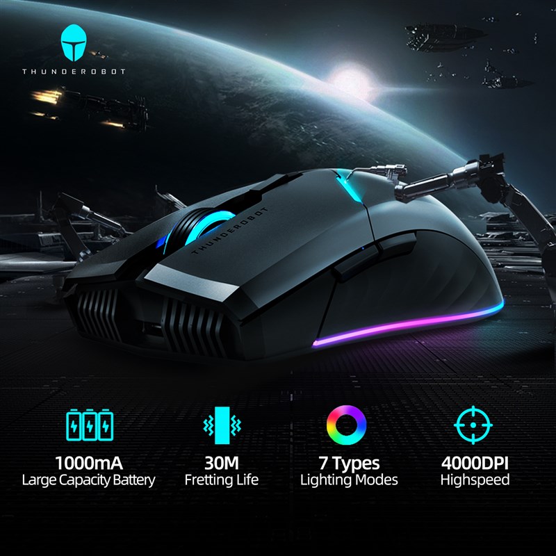 推荐ThundeRobot ML703 Wireless Gaming Mouse 2.4G Wireless Wi