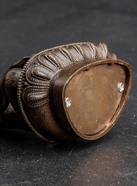 西藏民族用品 绿度母铜像家居摆件 纯铜 高度7cm