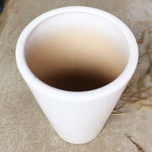纯白炮筒陶瓷花盆散尾葵绿萝发财树栽中号大号特大号高筒陶瓷花盆