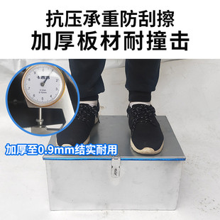 大号白铁皮箱子带锁五金工具箱收款 定制做大码 票据V文件柜储物钱