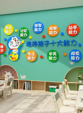 幼儿园笑脸文化墙面装饰教师风采展示照片教室环境创材料主题布置