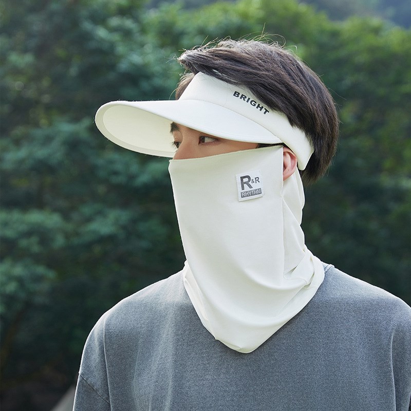 小众高货遮阳帽男士防晒面罩夏新款户外钓鱼防紫外线遮脸空顶鸭舌