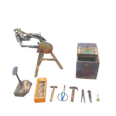 厂销手摇老补鞋机民俗老物件怀旧收F藏杂项老式旧修鞋鞋匠工具影