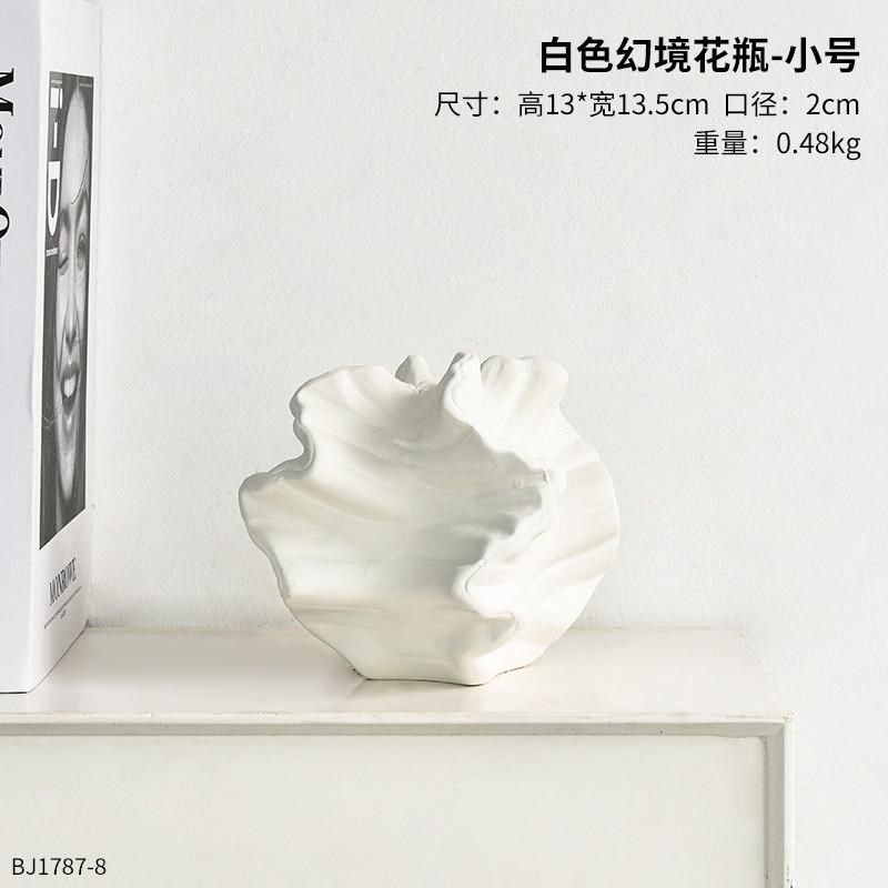 新款现代民宿寂软装高级感陶瓷花瓶摆件客厅玄关侘样板间桌面艺术,家居饰品,桌面摆件,淘宝优惠券,粉丝福利购,淘宝优惠卷