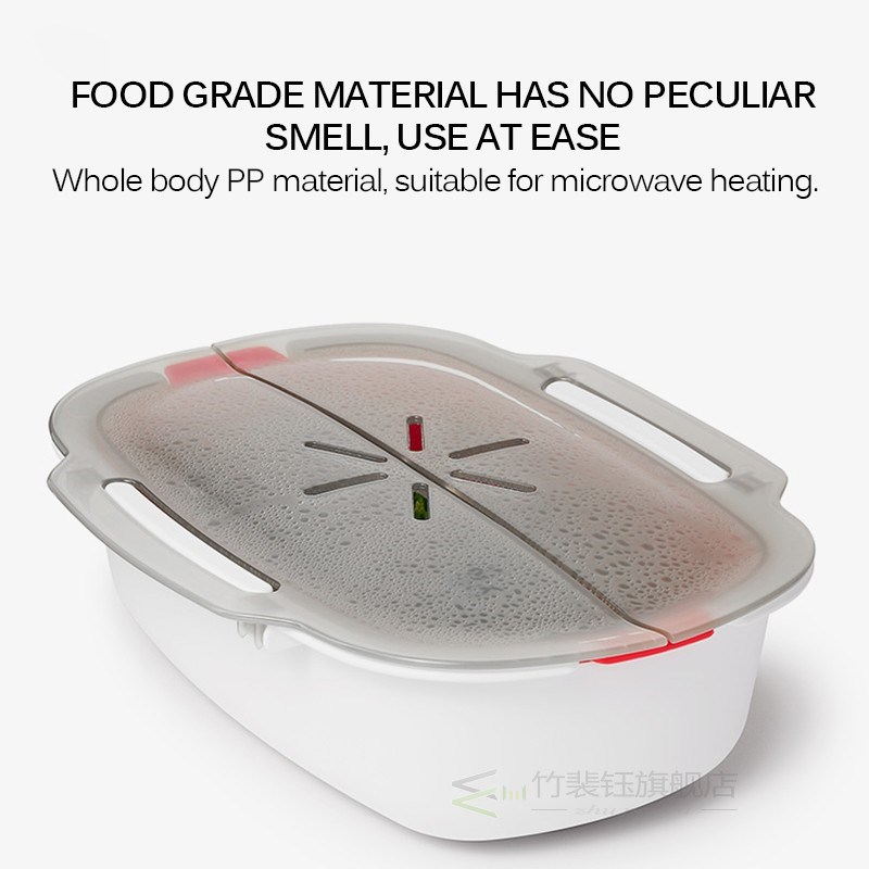 Healthy Microwave Steamer Basket Boxes Safe Food Shelf Cookw