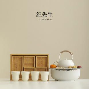 围炉煮茶家用室内器具全套电陶B炉煮茶炉煮茶器耐热干烧陶瓷茶壶