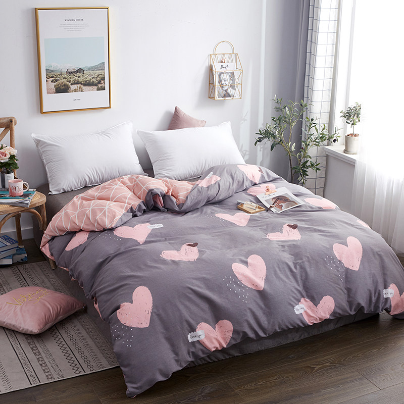 纯棉被罩100全棉可爱180x200被套单件150x200单人200x230双人宿舍