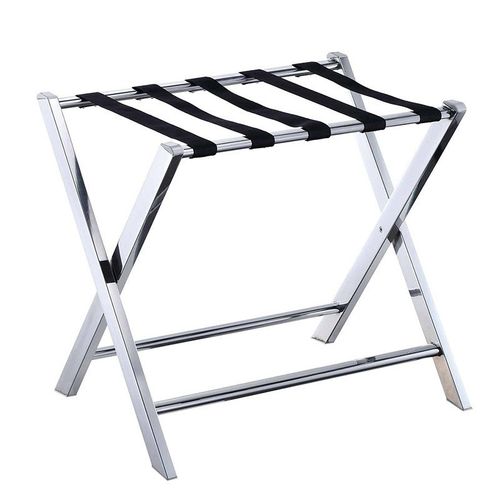 酒店家具置物架不锈钢行李架折叠宾馆酒店客房行李架实木架子厂家