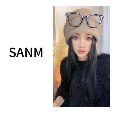 推荐SANM2023春秋冬季网红百搭防寒保暖女堆堆帽套头护耳防风五金