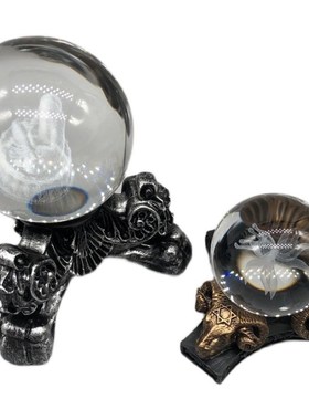 树脂水晶球底座三羊开泰三足鼎球托底托球架底座葫芦矿标摆件支架