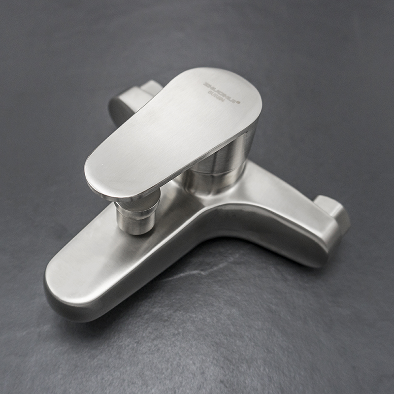 304不锈钢淋浴龙头缸冷热水龙头浴室明装三联浴混水阀花洒套装