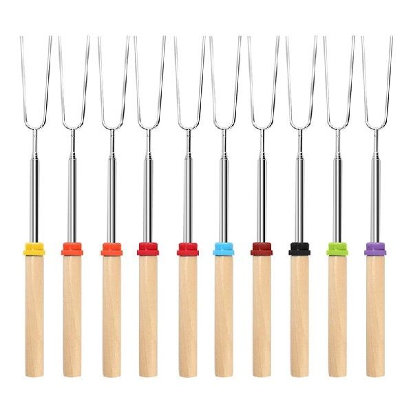 速发Barbecue Forks Marshmallow Roasting Sticks Hot Dog Roast