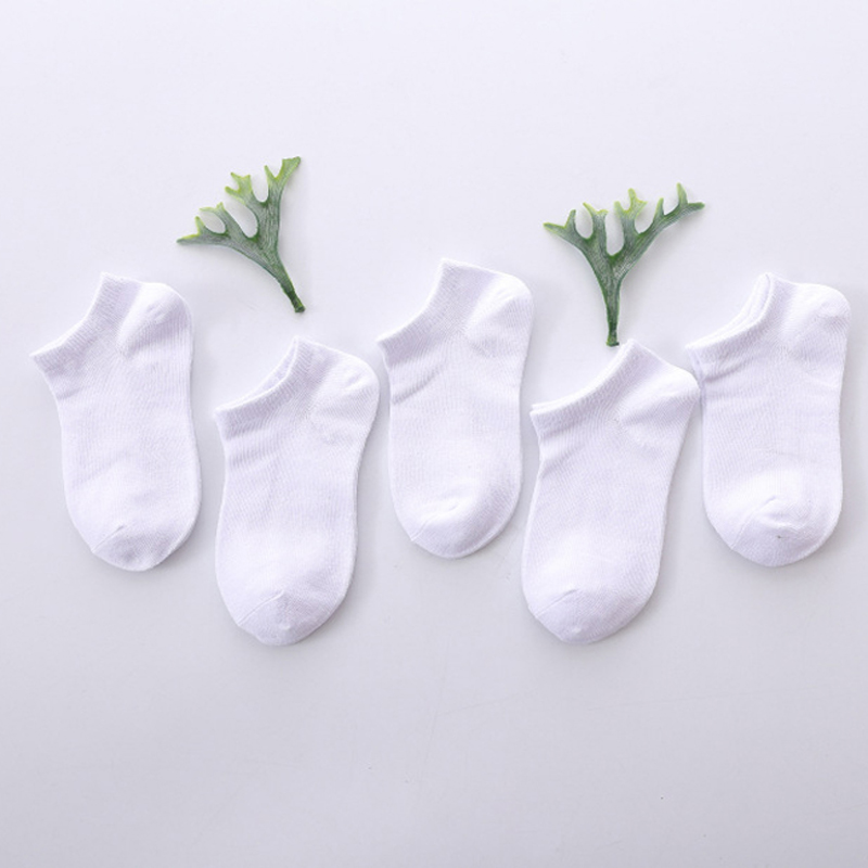 推荐Pairs/Lot Baby White Kid Socks Spring Style Solid Thin S