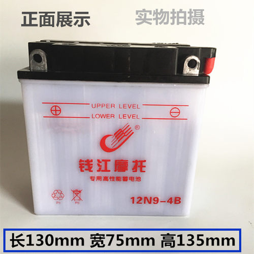 摩托车电瓶12V9a蓄电池水电池125正三轮12N9AH铅酸电瓶通用包邮