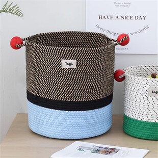 可爱棉绳脏衣篮卧室阳台儿童玩具衣物大容量收纳筐脏衣收纳脏衣篮