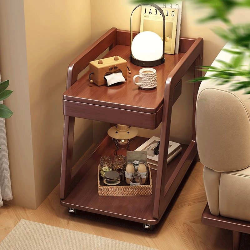 全实木可移动边几带轮茶几床头小推车家用客厅沙发侧边柜茶水柜,住宅家具,角几/边几,淘宝优惠券,粉丝福利购,淘宝优惠卷