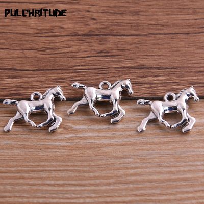 速发20pcs 15*19mm New Two Color Horse Charms Animal Pendants