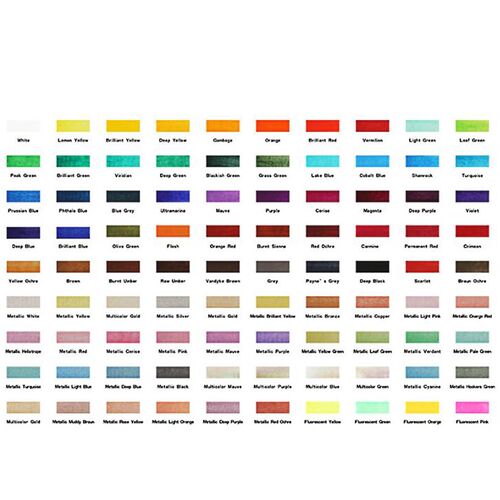 90-Color Solid Watercolor Paint Set, Basic Neon Flash Waterc