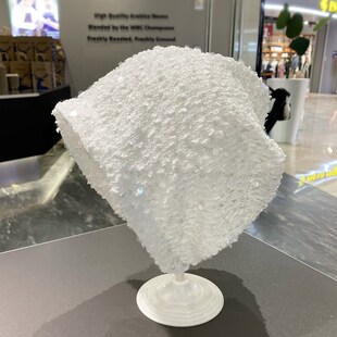 薄款亮片堆堆帽子女款春夏季网红辣妹显脸小包头帽透气百搭套头帽