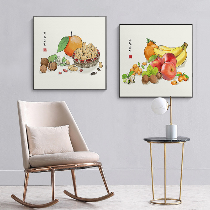 瓜果蔬菜餐厅装饰画饭厅餐桌墙面花生玄关走廊过道墙面装饰挂画,家居饰品,现代装饰画,淘宝优惠券,粉丝福利购,淘宝优惠卷