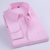 打底衫 春季 青年商务职业工装 休闲斜纹白衬衣男寸衫 紫色衬衫 男长袖