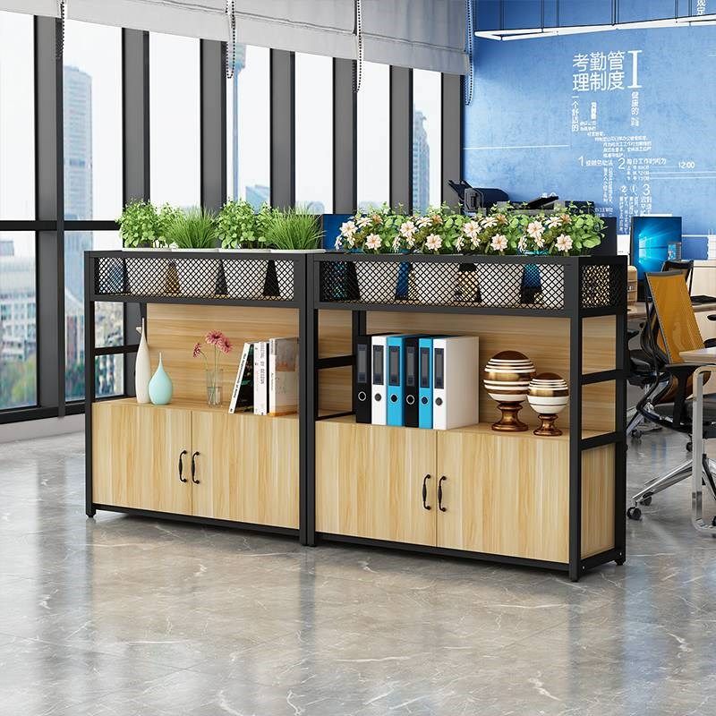办公室花槽柜屏风隔断柜桌边矮柜文件柜铁艺花架储物柜区域矮隔断,商业/办公家具,花槽柜,淘宝优惠券,粉丝福利购,淘宝优惠卷