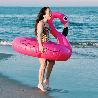 极速Rooxin Flamingo Inflatable Swimming Ring for Adult Baby