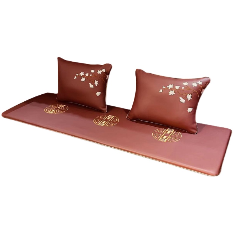 中式红木沙发皮坐垫四季通用防滑耐磨绣花实O木家具凉席椅座垫定