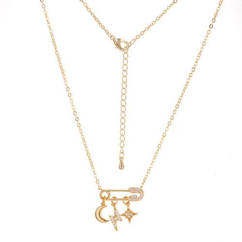 小众高货New Multi layered Necklace Star MoonCombination Coll