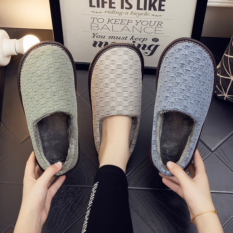 新款全包跟布艺棉拖鞋男女秋冬季带绒保暖家居室内厚底木地板防滑,居家布艺,居家棉拖/棉鞋,淘宝优惠券,粉丝福利购,淘宝优惠卷