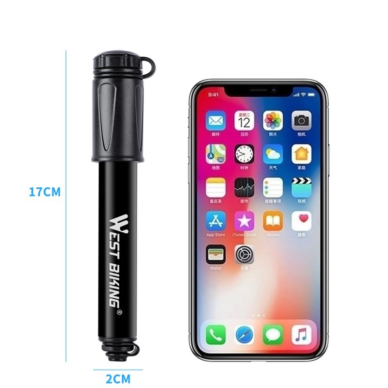 WEST BIKING Bicycle Pump Mini Portable MTB Road Bike Pump Cy
