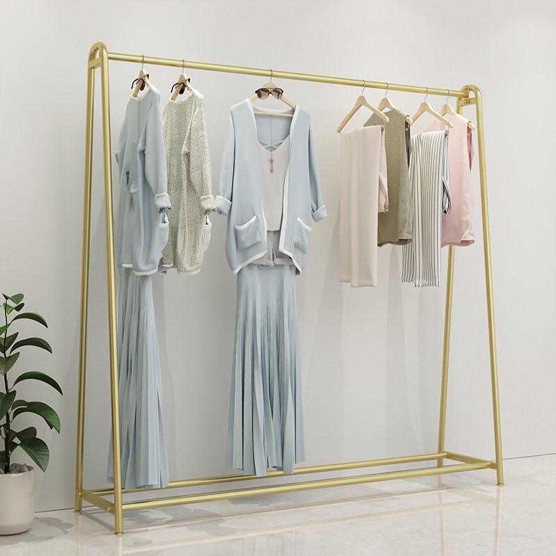 轻奢简约服装店展示架婚纱挂衣架女装店衣服落地货架童装衣服架子