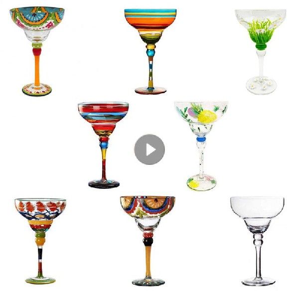 极速Handmade Colorful Cocktail Cup Europe Goblet Cup Champag