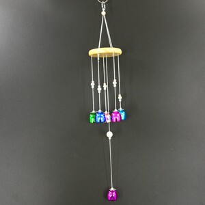 创意实木七彩铃铛梦n幻风铃生日礼物礼品儿童房挂饰装饰七彩管铃