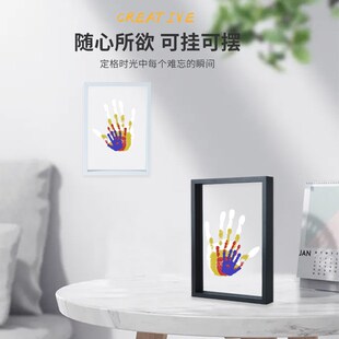 情侣手印相框diy亲子手掌印纪念全家掌印生日涂鸦彩色印油送男女