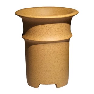 竹节形精品紫砂花盆宜兴手工高直筒圆口兰花盆景盆栽多肉老桩