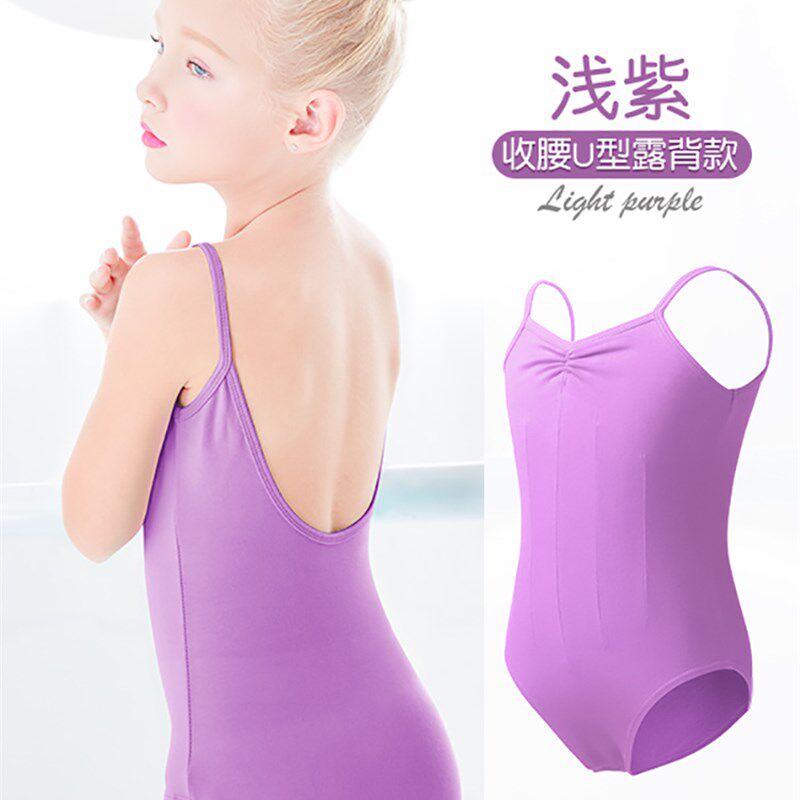小众高货儿童芭蕾舞练功服吊带舞蹈服连体服黑色形体服幼儿考级女
