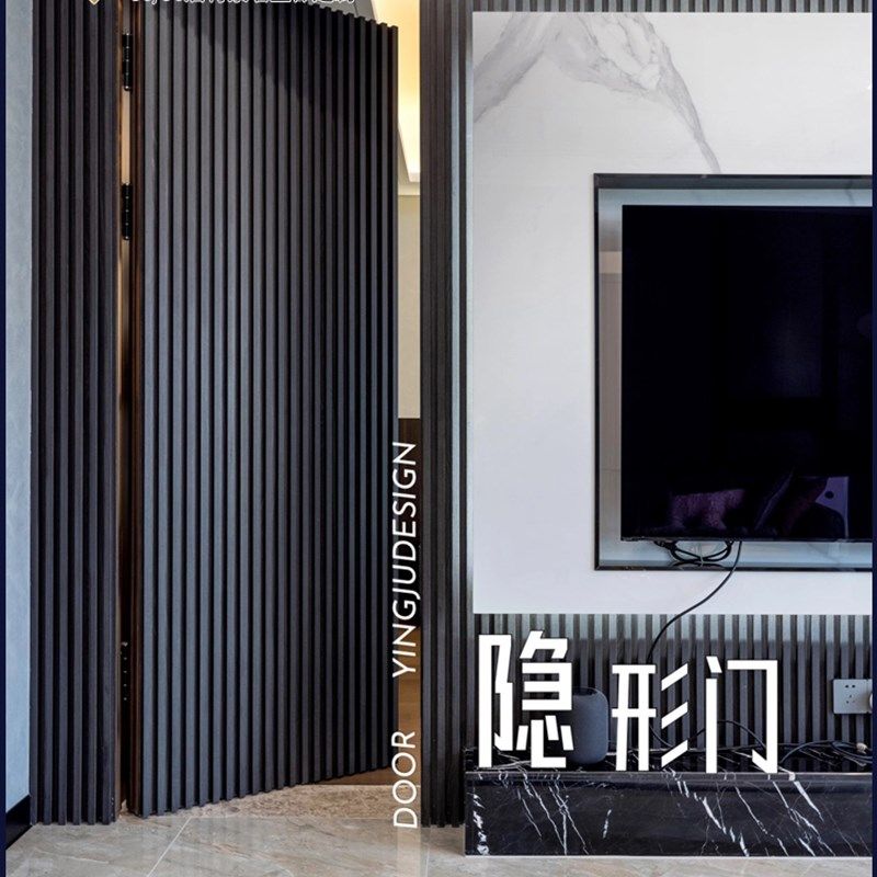 极简悬空岩板背景墙带隐形门电视墙一体客厅格栅暗门影视墙瓷砖,家装主材,瓷砖背景墙,淘宝优惠券,粉丝福利购,淘宝优惠卷