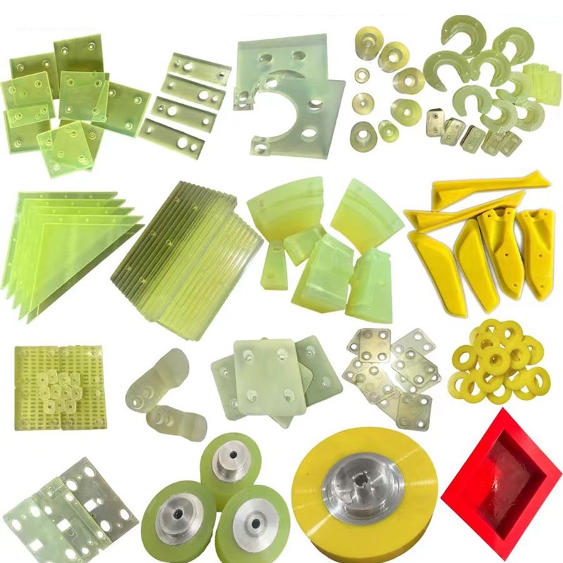 防静电聚氨酯板加工优力胶垫片耐磨缓冲减震牛筋pu棒包胶非标开模