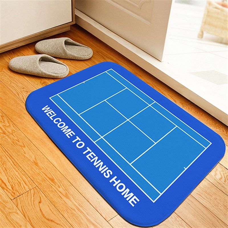 网球创意地垫场馆入户门垫客厅卧室卫h生间厨房脚垫进门防滑地毯