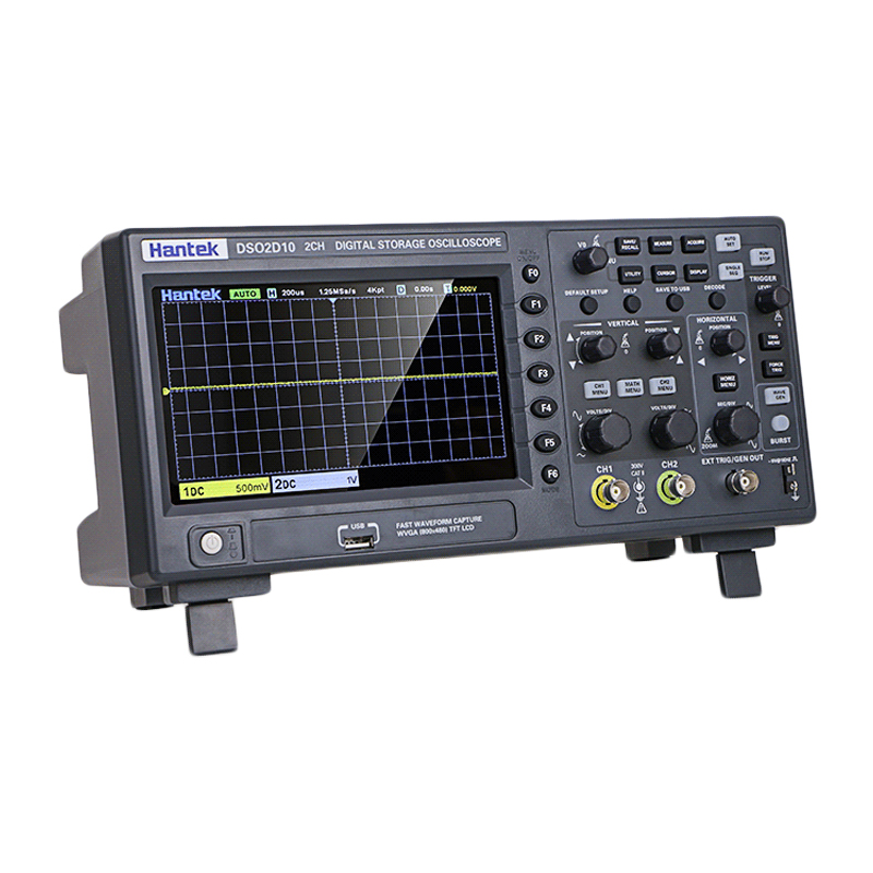 新品青岛汉泰DSO2D10/2D15双通道台式示波器100M数字存储示波表信