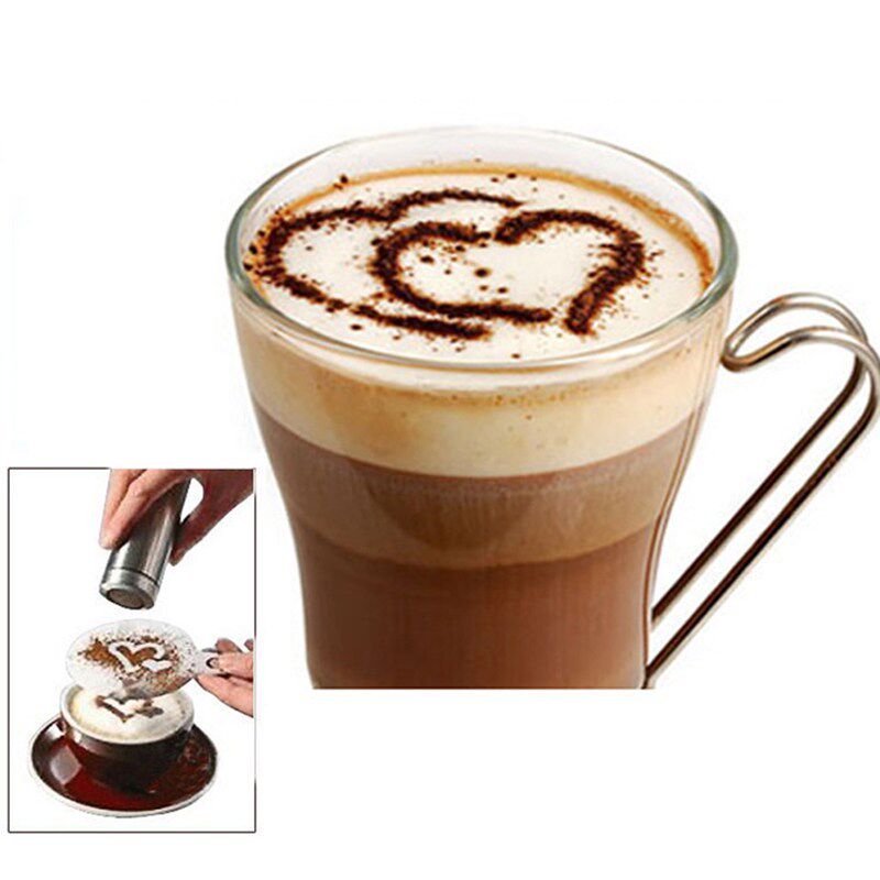 16Pcs Coffee Cake Decoration cake Plastic Stencil Template M