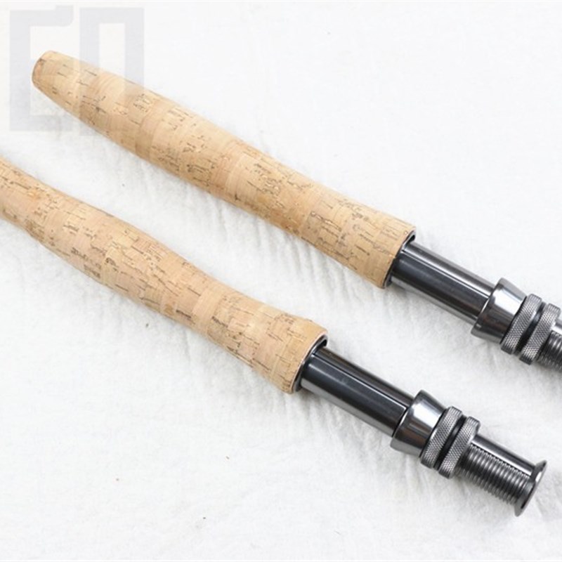 DIY手工路亚飞蝇竿用包软木把手加金属轮座手柄套装鱼竿配件编号1