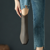 高跟法式 店长自留款 C位女主超有气质 弹力瘦瘦靴女简约短靴7cm