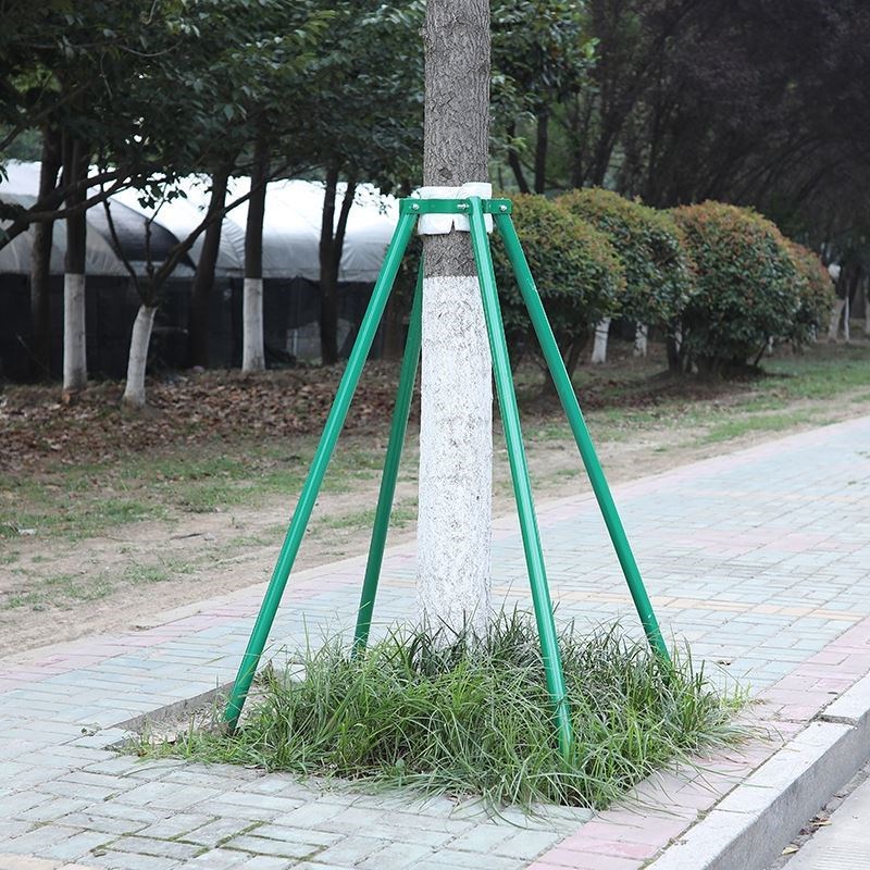 树木支撑架树支撑支撑杆扶正钢管固定夹烤漆金属防护抱箍稳定苗木