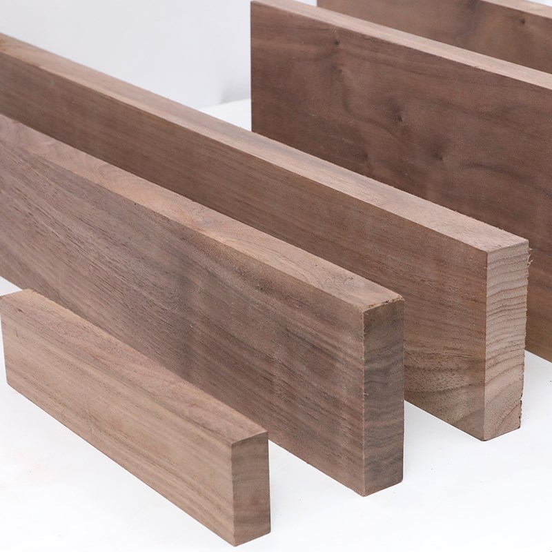 黑胡桃木料实木板材木方条子桌面板木块DILY雕刻原木隔板台面厂销